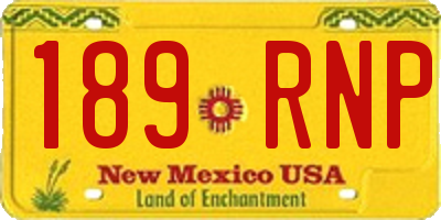 NM license plate 189RNP