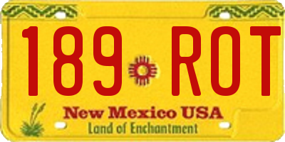NM license plate 189ROT