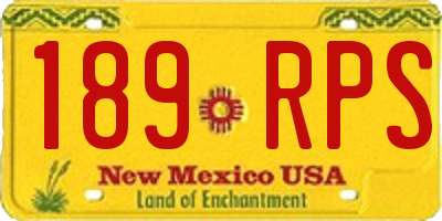 NM license plate 189RPS