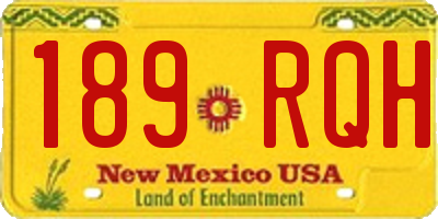 NM license plate 189RQH