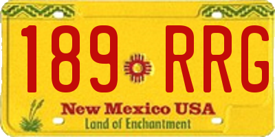 NM license plate 189RRG