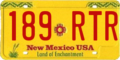 NM license plate 189RTR