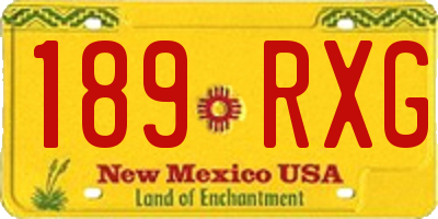 NM license plate 189RXG
