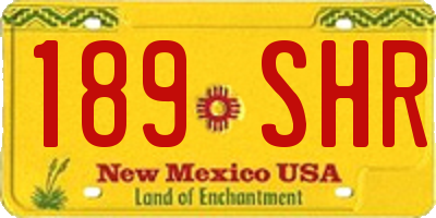 NM license plate 189SHR