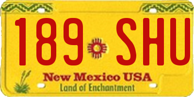NM license plate 189SHU