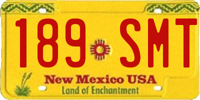 NM license plate 189SMT