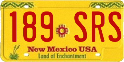 NM license plate 189SRS