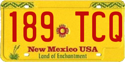 NM license plate 189TCQ