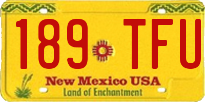 NM license plate 189TFU