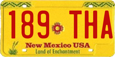 NM license plate 189THA