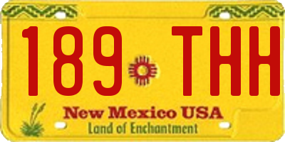 NM license plate 189THH