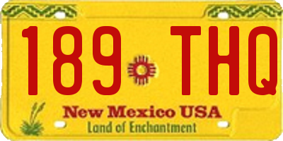 NM license plate 189THQ