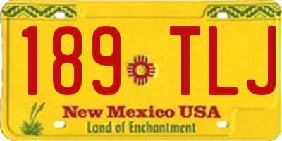 NM license plate 189TLJ