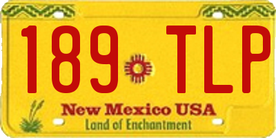 NM license plate 189TLP