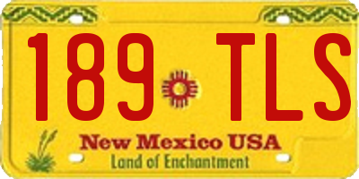 NM license plate 189TLS