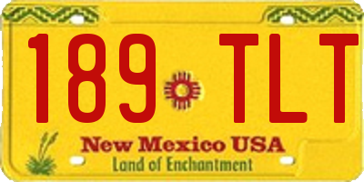NM license plate 189TLT