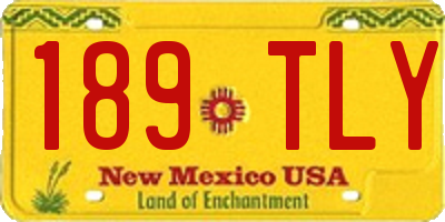 NM license plate 189TLY