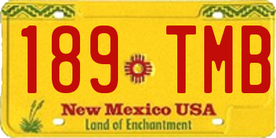 NM license plate 189TMB