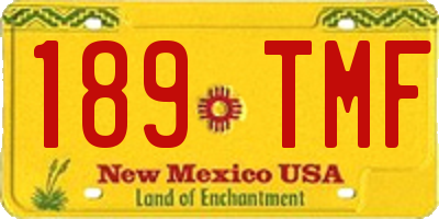 NM license plate 189TMF