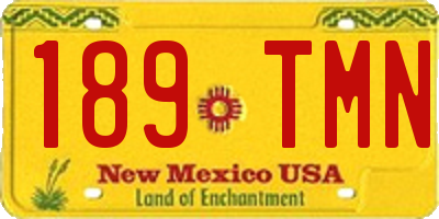 NM license plate 189TMN