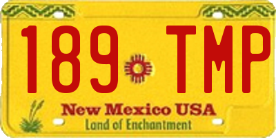 NM license plate 189TMP