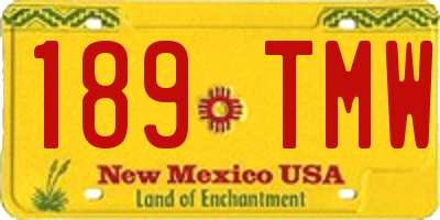 NM license plate 189TMW