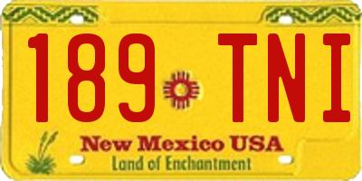 NM license plate 189TNI