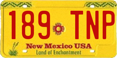 NM license plate 189TNP