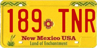 NM license plate 189TNR