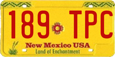 NM license plate 189TPC