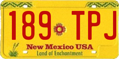 NM license plate 189TPJ