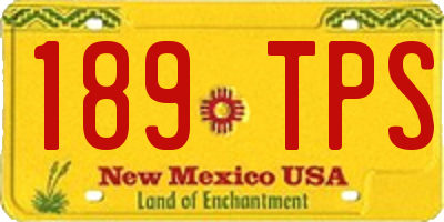 NM license plate 189TPS