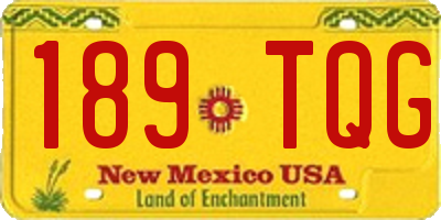 NM license plate 189TQG