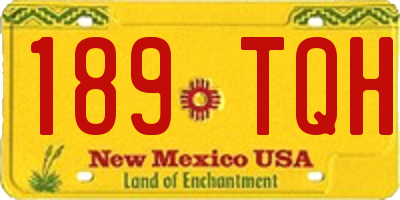 NM license plate 189TQH
