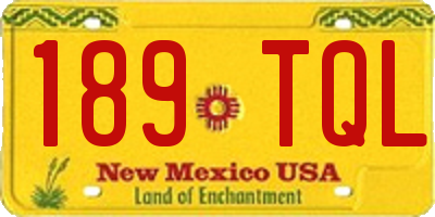 NM license plate 189TQL