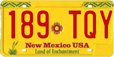 NM license plate 189TQY