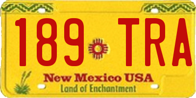 NM license plate 189TRA