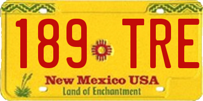 NM license plate 189TRE
