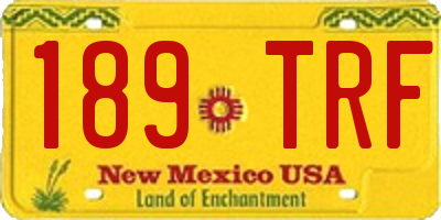 NM license plate 189TRF