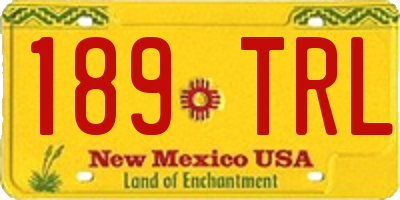 NM license plate 189TRL