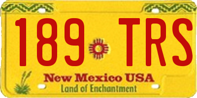 NM license plate 189TRS