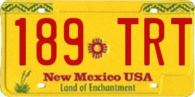 NM license plate 189TRT