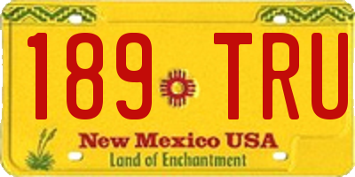 NM license plate 189TRU