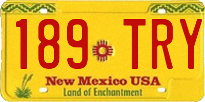 NM license plate 189TRY