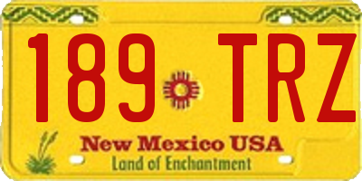 NM license plate 189TRZ