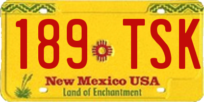 NM license plate 189TSK