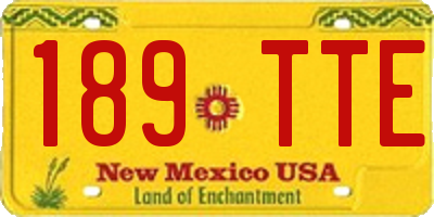 NM license plate 189TTE