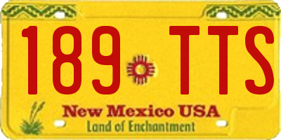 NM license plate 189TTS