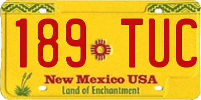 NM license plate 189TUC