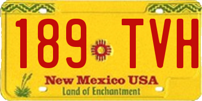 NM license plate 189TVH